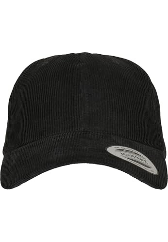 Flexfit (FLEYK) Kappe Low Profile Corduroy Dad Cap, Black, one Size, 6245CD