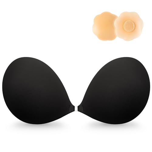 Image of Wingslove Adhesive Bra Reusable Strapless Self Silicone Push-up Invisible Sticky Bras for Backless Dress