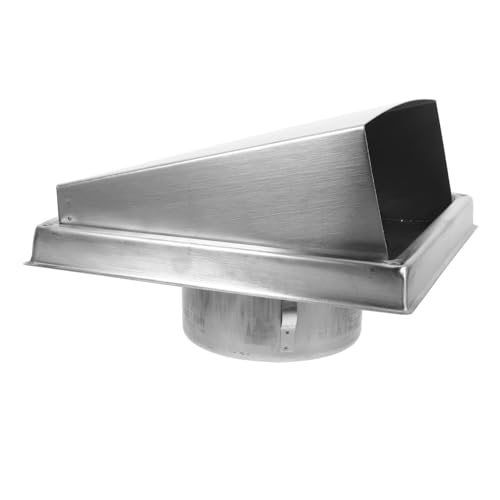 ARTIBETTER Respiradero Rejillas De Repuesto Para Secadora De Ropa Cubierta De Ventilación Techo Ventilación De Aire Acondicionado Calentador Cocina Puerta Silver Acero Inoxidable