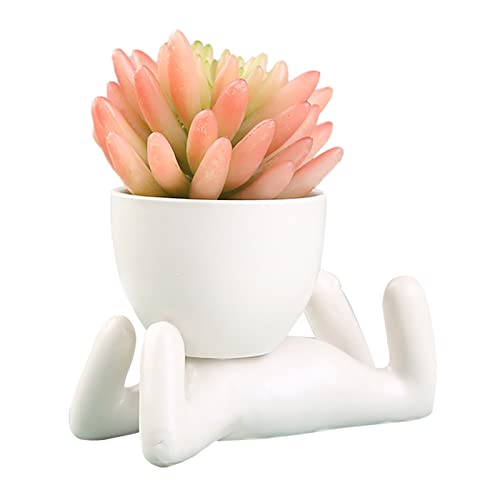 Tita-Dong Macetas De Cerámica Para Plantas Suculentas, Creativas Macetas Pequeñas Con Forma Humana, Macetas Pequeñas, Macetas Para Plantas, Lindas Macetas De Cerámica Blanca, Pequeñas Macetas 2 Tita-Dong Macetas De Cerámica Para Plantas Suculentas, Creativas Macetas Pequeñas Con Forma Humana, Macetas Pequeñas, Macetas Para Plantas, Lindas Macetas De Cerámica Blanca, Pequeñas Macetas 2