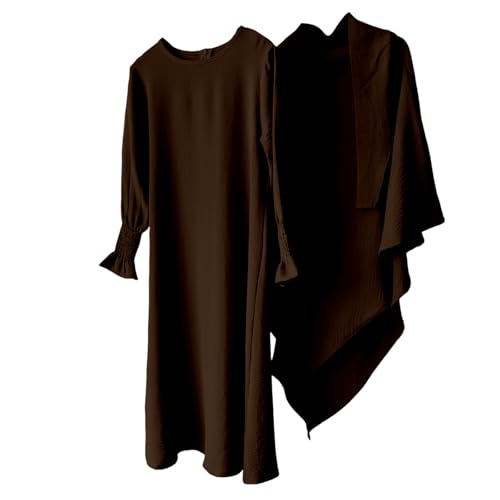 Muslim Clothes for Girls Toddler Kids Abaya Long Sleeve Dress Cotton Full Cover Hijab Islamic Kaftan Prayer Dresses4