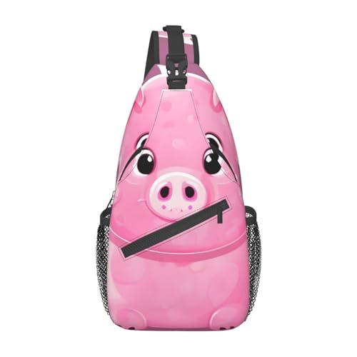 Sac à dos imprimé rose avec bandoulière élégante pour femme