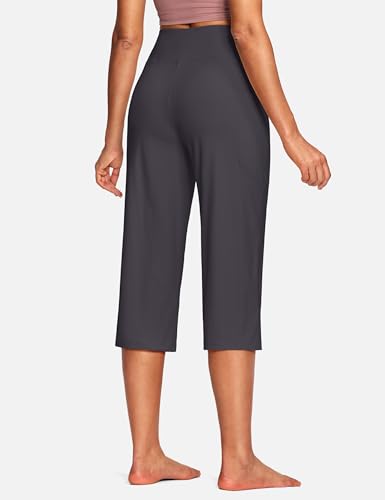 Image of ISEEGZ 15 inch / 18 inch / 21 inch / 25 inch Capri Pants for Women High Waist with Pockets Women's Capris Workout Yoga Pants Loose Straight Leg