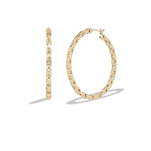 COACH Women’s Signature Chain Hoop Earrings