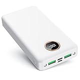 【Ultra Alta Capacidad de 26800mAh】La batería de polímero de litio de alta calidad es perfecta para MacBook, tabletas, teléfonos.puede cargar Galaxy S8 / S7 5 veces y S6 6.5 veces, pad Mini 3 veces, Macbook 2017/2016/2015 2 veces.y la velocidad de carga es 4 veces más rápida que el otro cargador portátil.es posible detectar y ajustar automáticamente la intensidad de corriente para obtener la máxima velocidad de carga.