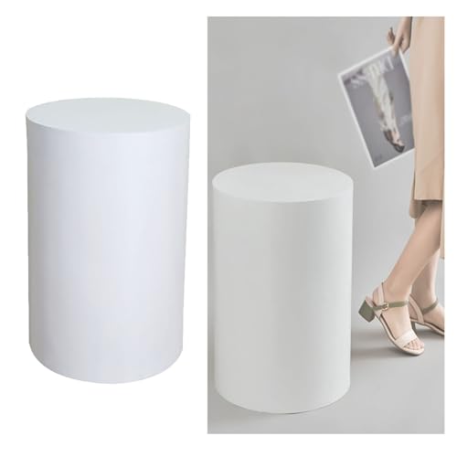 Socle d'affichage rond blanc grande base robuste support événementiel sans assemblage décorez vos espaces