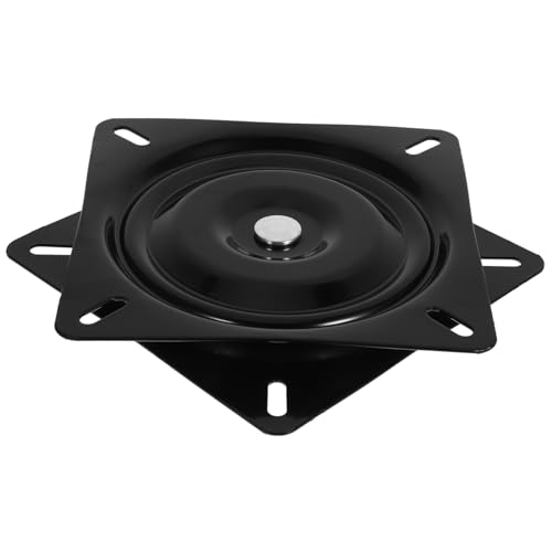 Alipis Plato Giratorio Silla giratoria Redondo taburetes de Bar Comida Girar pedestales de Asiento Partes del Asiento Giratorio Placa giratoria para Muebles Planchar Black