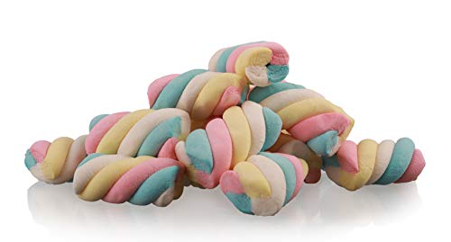 Candy Shop Pink, White, Blue and Yellow Unicorn Marshmallow Ropes - 2.2 lb Bag