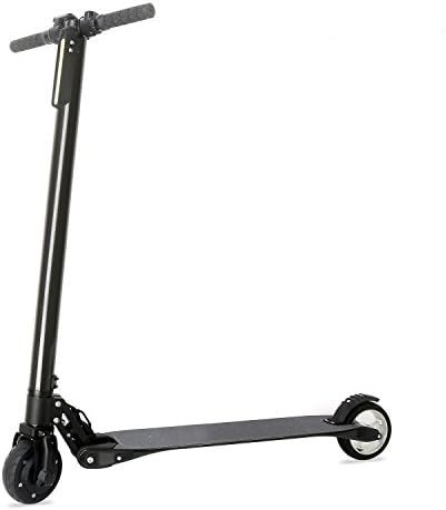 SmartVR Carbon Fiber Folding Electric Scooter Adult Kick Scooter Foldable Kick Scooter, World's Lightest Electric Scooter (Black)