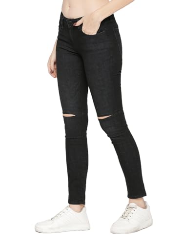 Image of Spykar Women's High Rise Wash Lycra Super Skinny Fit Jeans