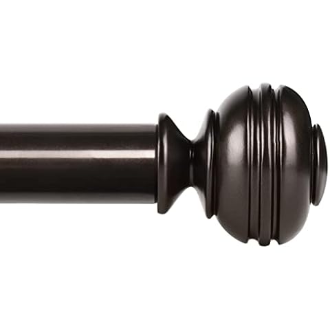 Bronze Curtain Rod-EUPLAR Adjustable Window Curtain Rod 36 to 72 Inch with Decorative Honeycombed Finials, 1 Inch Drapery Rods for Room Divider, Bedroom, Living Room, Kitchen, Bathroom Cover