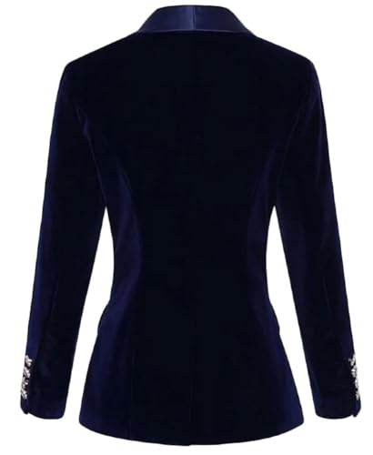 Velvet Blazer Jacket for Women Shawl Lapel Open Front Long Sleeves Suit Jacket Prom Coat Office Lady Jacket2