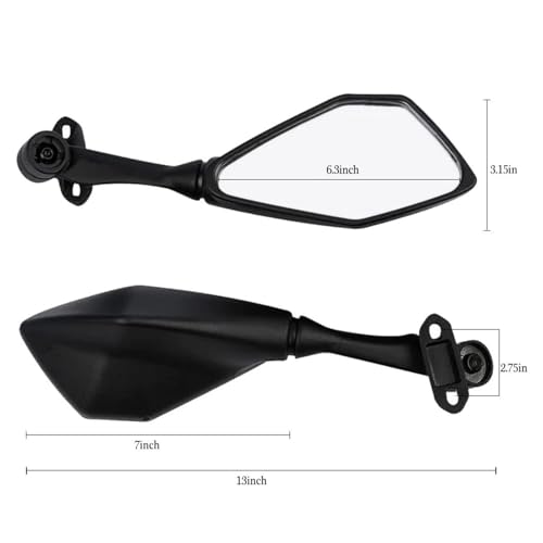 Espejo retrovisor de motocicleta compatible con carenado de Ninja ZX6R EX300 250R 3