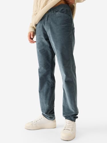 Image of The Souled Store Men and Boys Buttoned Regular Fit Cotton Blend Corduroy Pants