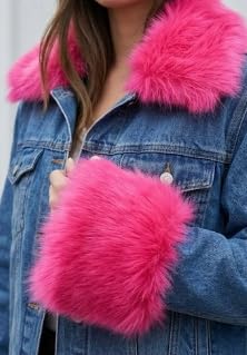 Image of Prokart Soft Faux Fur Fabric Cloth - 60 Inch Wide Pana | Fur Fabric Decorative Cloth for Crafting Soft Toys, Fancy Dress, Baby Photoshoot, Wedding Mandap & Party Decor (Dark Pink, 1 Mtr)
