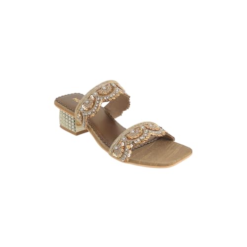 Image of Mochi Women synthetic embellishments Ethnic Slip-on Sandal