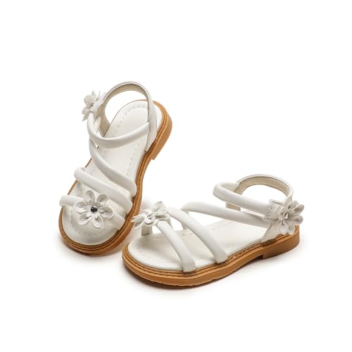 Image of Komfyea Girl Summer Cute Wrap Toe Toddler Soft Flower Flat Beach Sandal Shoes