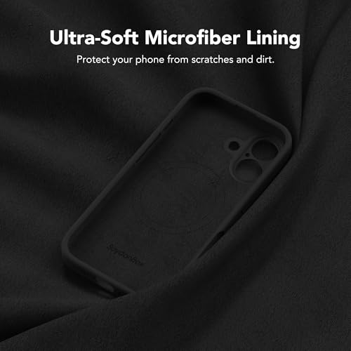 Image of Magnetic for iPhone 17 Case, Compatible with MagSafe, [Full Camera Protection][Screen Protector] Silicone Shockproof Protective Phone Case for iPhone 17 6.3 inch, Black