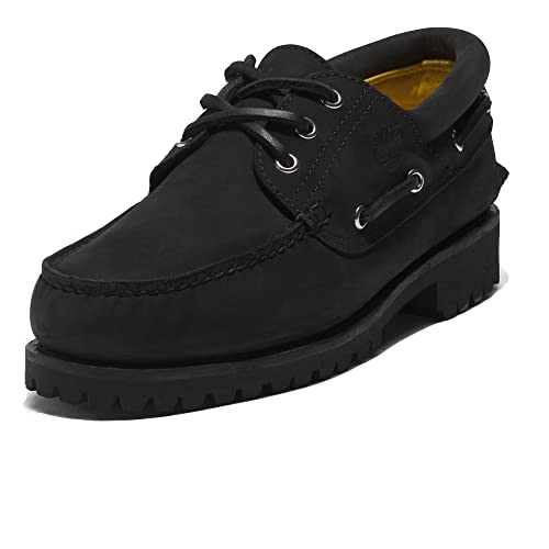 メンズ デッキシューズ モカシン オーセンティック スリーアイ ラグ ハンドソーン 3-EYE LUG HAN-SEWN BOAT SHOE ボートシューズ レザーシューズ ti-a5rwm-85-BlackNubuck