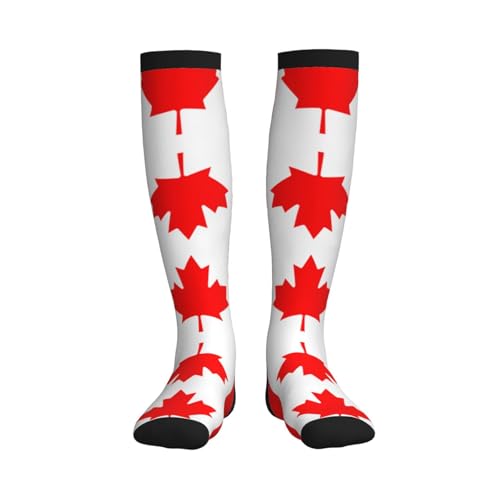 Canadian Flag Print Mens Tube Socks,Womens Running Socks,Sport Compression Socks For Men And Women2