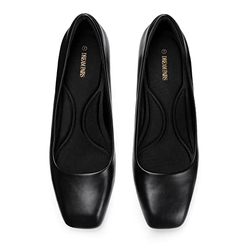 DREAM PAIRS Women’s Heels Chunky Block Heels Square Closed Toe Low Heels Dress Shoes Comfortable Wedding Party Office Pumps Shoes4