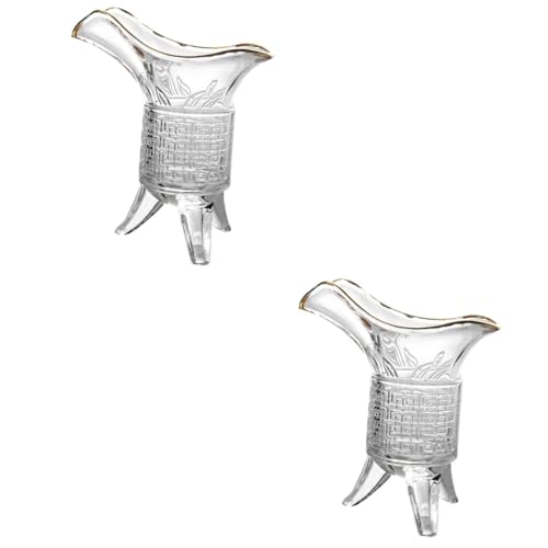 Garneck 2 Piezas decoración de la boda dining table decor lata cuadrada de esmalte Jerez vasos para whisky tazas para regalar taza de bebida de estilo chino vaso de vidrio de diseño retro