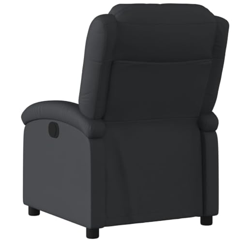 Sillón Reclinable Cuero Negro miniatura 4