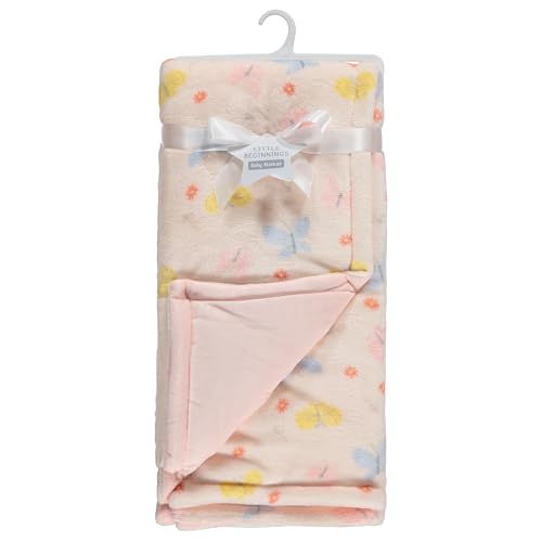 Image of 2-Ply Infant Blanket - Soft Fleece with Polyfill for Extra Fluffiness - Cozy and Warm Baby Blanket for Boys and Girls, 30x40 Inches - Dinosaur, Butterfly, Alphabet, Elephant, Bear Prints