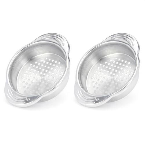 WishDirect Tuna Strainer Press, Tuna Can Strainer Food-Grade Stainless Steel Canning Colander for Regular-Size and Wide-Necked Tunas - 2 Pack