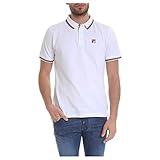 Fila Vintage Matcho Polo Shirt White Small 36' Chest White