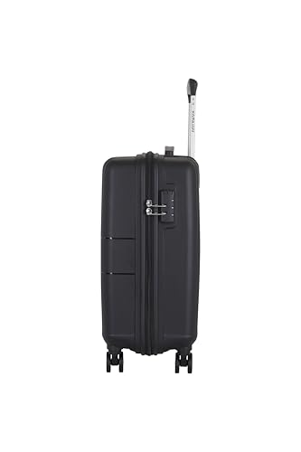 Image of Kamiliant Cabin Polypropylene KAM Double 8 Spinner Wheels Hard Shell Suitcase Might DW SP55CM Black,Small