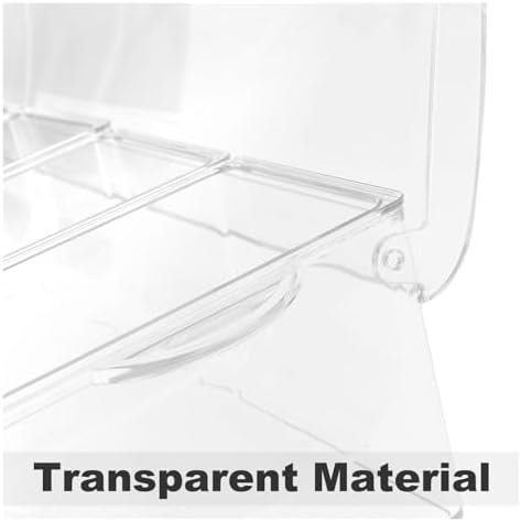 Acrylic Seasoning Storage Box - 4-Cell Clear Kitchen Organizer for Salt, Spices & Condiments - Removable Containers with Spoon & Lid for Easy Access