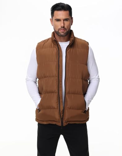 Image of Men'S Winter Lightweight Puffer Vest Sleeveless Jacket Casual Puffy Vests