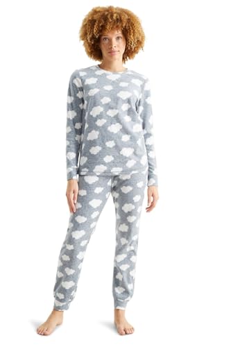 C&A Mujer Pijama Set: 2 Prendas, 1 Precio Azul XS