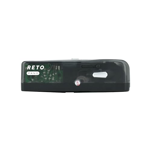 Image of RETO PANO 35mm Film Camera - 22mm Wide Lens, Panorama, Easy Switch, Cinematic Modes, Lens Cover, Built-in Flash, Reusable (Film & AAA Battery are not Included) (Sheer Black)