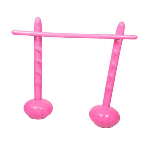 ARTSEWPLY Pértiga Inflable para Salto de Altura Familia Fiesta Plegable Playa Jugar Juegos Gigantes al Aire Juegos inflables Juegos de Jardin para Adultos de polivinilo Rosa