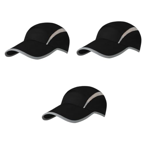 Casquette de baseball en nylon noir anti éblouissement pour le sport d'été