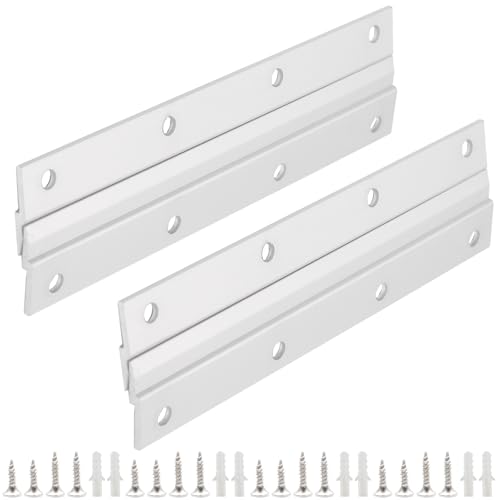 Image of Murtenze 6 Inch French Cleat Picture Hanger Z Hanger, Aluminum Interlocking Wall Mounting Bracket Hardware Kit Z Clips for Hanging Wall Painting, Picture, Whiteboard, Headboard, Artwork (2 Pairs)
