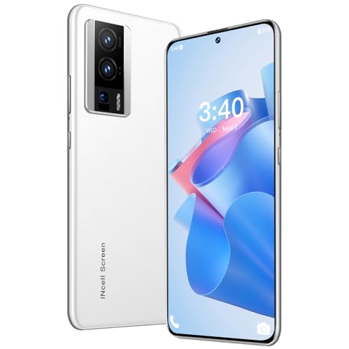 OVIO PYRRHEAN Unlockable Phone, Supports 4G Network, Android Phone, 6.5-inch Screen, 2GB RAM + 16GB ROM/TF 128GB, Dual SIM, Dual Camera, Suitable for Beginners (YDwhite)