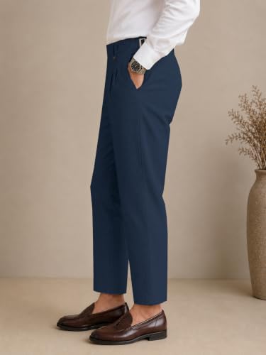 Image of TAGDO Men's Solid Colour Pant with Pocket || Casual Trosuer || Formal Trouser || Formal Slim Fit Pleated Pants for Men (2049)