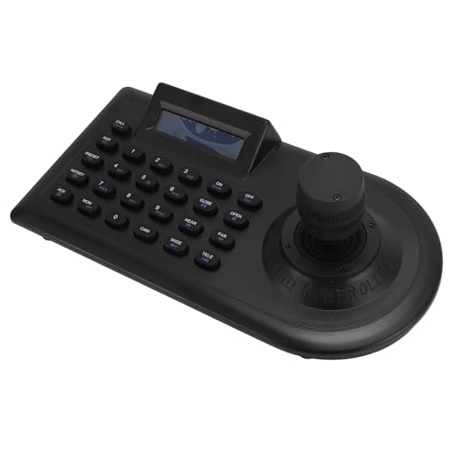 PTZ Camera Joystick Controller, Dome IP PoE Camera Controller Keyboard with 3D Joystick, RS485 232, for PELCO D, for PELCO P, for Controlling 32 NVR DVRs 256 Ball Cameras (US Plug)