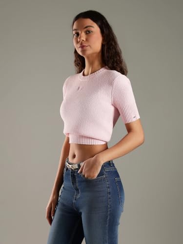 Image of Regular fit Polyester Crew Neck Pullover