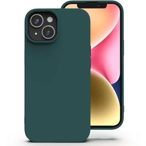 Zuvirelx Silikon Handyhülle für iPhone 14 Hülle, Weiches Griff, Dünne, Minimalistisch, Stoßfest, rutschfest, Taschenpass...