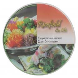 RICEFIELD Papel de arroz redondo 22 cm 200 g