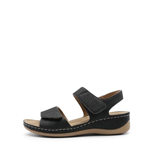Image of DREAM PAIRS Women's Comfortable Dressy Flats Sandals Open Toe One Band Casual Walking Sandals for Summer