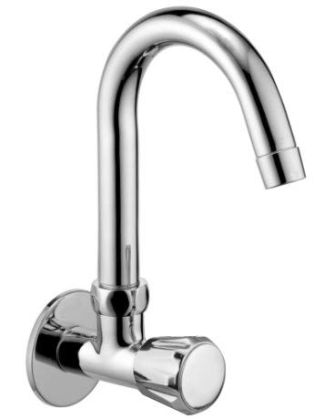 DRIZZLE Conti Sink Cock Brass | Kitchen Sink Tap with Foam Flow | Quarter Turn | 360 Degree Swivel Spout