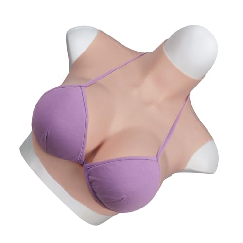 4th Generation Silicone Fake Boobs B-G Cup Realistic Breast Forms Silicone Breastplate for Cosplay Crossdressers