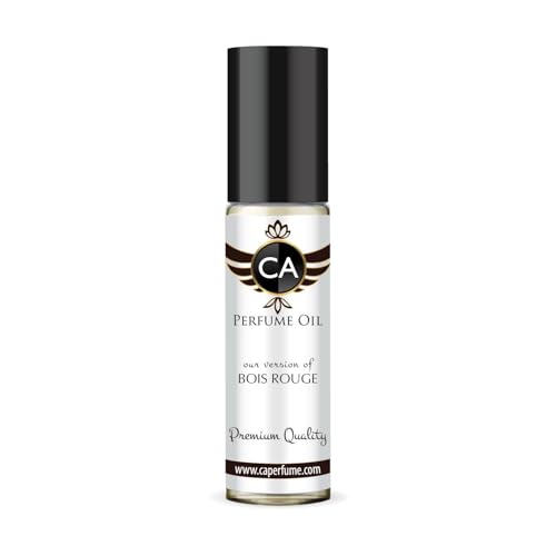 CA Perfume Impression of Bois Rouge Unisex Fragrance Oil Amber Woody Scent Long Lasting Perfumes for Women &amp; Men Travel Size TSA Ready Mini Parfum Body Oil Roll-on 0.33 Fl Oz 10ml