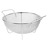 ARTSEWPLY Filtro para Fregadero de Acero Inoxidable con Malla Fina Reforzada Colador Microperforado de Doble Oreja para Lavado de Arroz Escurridor Metálico Duradero para Cocina