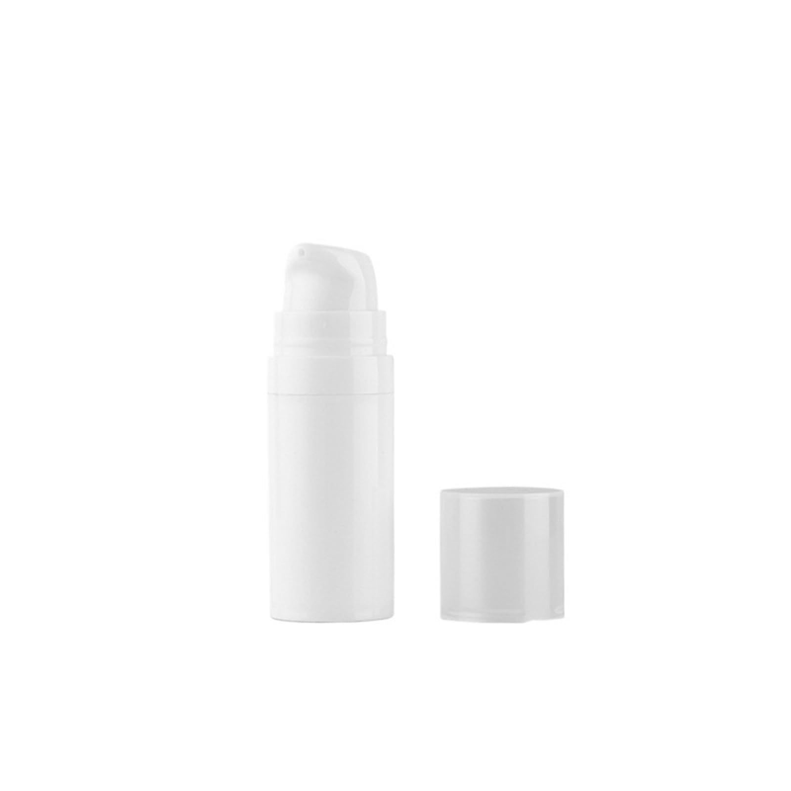 SKPVPOKOYL 5ml 10ml 15ml Refillable Airless Pump Toiletries Container Plastic Cosmetic Bottle(White 10ml)
